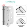 Self-Closing Door Hinges 4 Inch, Heavy Duty Spring Loaded, Adjustable