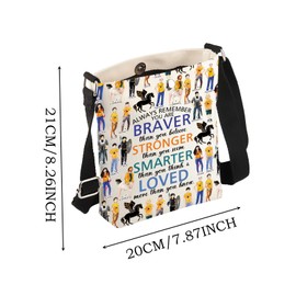 JYTAPP Horror Cartoon Movie Crossbody Bag Always Remember You are Braver Than You Think Secret Door Fantasy Movie Gift (Beige)