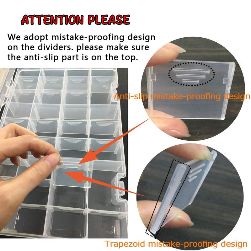 DARUITE Plastic Organizer Box Small Clear Storage Containers with Lid