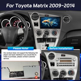 NHOPEEW [8-Core 4+64G] Upgrade Android 15 Radio for Toyota Matrix 2009-2014, 9 inch IPS Touchscreen Carplay Stereo - 3D Car Model Showcase, Cooling Fan, WiFi, DSP, Custom UI Design + AHD Backup Camera