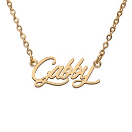 Gabby Name Tag Necklaces for Her His Friends Familys Relationship Memory Jewelry Gift