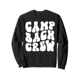 Camp Bach Crew Mountain Camping Bachelorette Party Groovy Sweatshirt