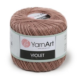 Yarn Art 1 Skein YarnArt Violet,100 Mercerized Cotton Yarn Threads Crochet Lace Hand Knitting Yarn Embroidery Arts Crafts (Brown 0015)