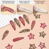 Shimmeroo 16PCS Snap Hair Clips Metal Leopard-Print Hairpin Star Water