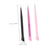 TOVINANNA 3pcs Nail Art Tweezers Double-ended Tweezers for Eyelash Extensions