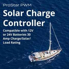 Morningstar Prostar 30A PWM Solar Charge Controller (PS-30) - Intelligent Solar Panel Regulator, Supports 12V/24V LA/Lithium Batteries, LVD/Lighting Control, HazLoc Rated, Low Noise - Designed in USA