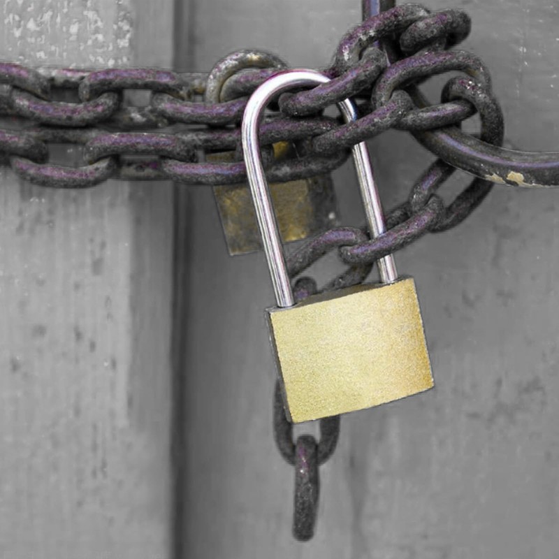 Nutabevr Pack of 3 32 mm Long Bar Padlock, Weatherproof