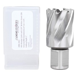 Accusize Industrial Tools 1-1/8'' Cutting Dia by 1'' Cutting Depth H.S.S. Annular Cutter, 3/4'' Weldon Shank, 2080-2023