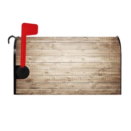 Baocicco Wooden Board Mailbox Cover Vintage Wooden Wall Retro Grain Old Texture Magnetic Mailbox Covers Countryside Style Mail Box Wraps Post Letter Box Cover Standard Size 21x18 Inch for Home Yard