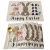 Easter Placemats for Dining Table Rabbit Easter Bunny Placemat Set