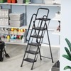 KINGRACK Folding 5 Step Ladder, Portable Ladder for Multi-Purpose, Home,