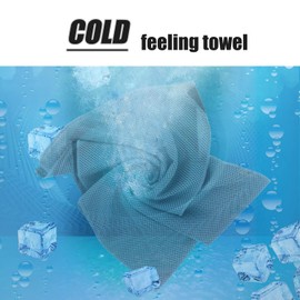 Biange Cooling Towel (Pack of 20, 40"x12") with Pouches for Sports, Workout, Fitness, Gym, Yoga, Golf, Pilates, Travel, Camping & More