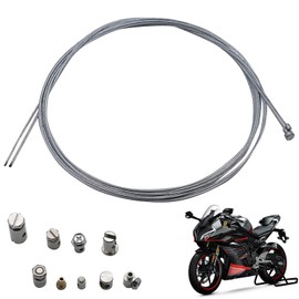 Motorcycle Axle Wire Repair Set 2m Throttle Wire with Adapter for Mounting Throttle Cable Universal Parts Brake Clutch Throttle Motorcycle Accessories