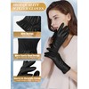 FIORETTO Womens Chrome-free Leather Gloves Warm Renewable Fleece Lined Touchscreen