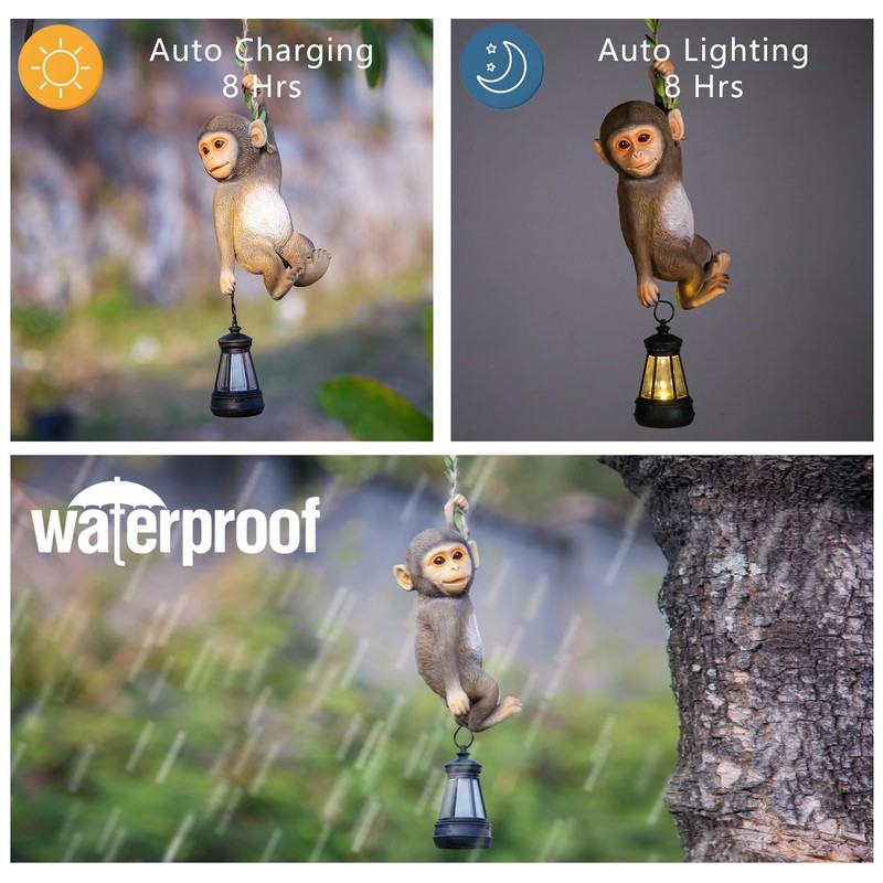 Hang Simulated Monkey Garden Lanterns,Decorate Outdoor Lights, and Decorate The