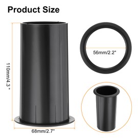 MECCANIXITY 56x110mm/2.2x4.3 Inch Speaker Port Tube Subwoofer Bass Box Tube Bass Woofer Box Speaker Box Bass Air Port for DJ/PA Speaker Cabinets
