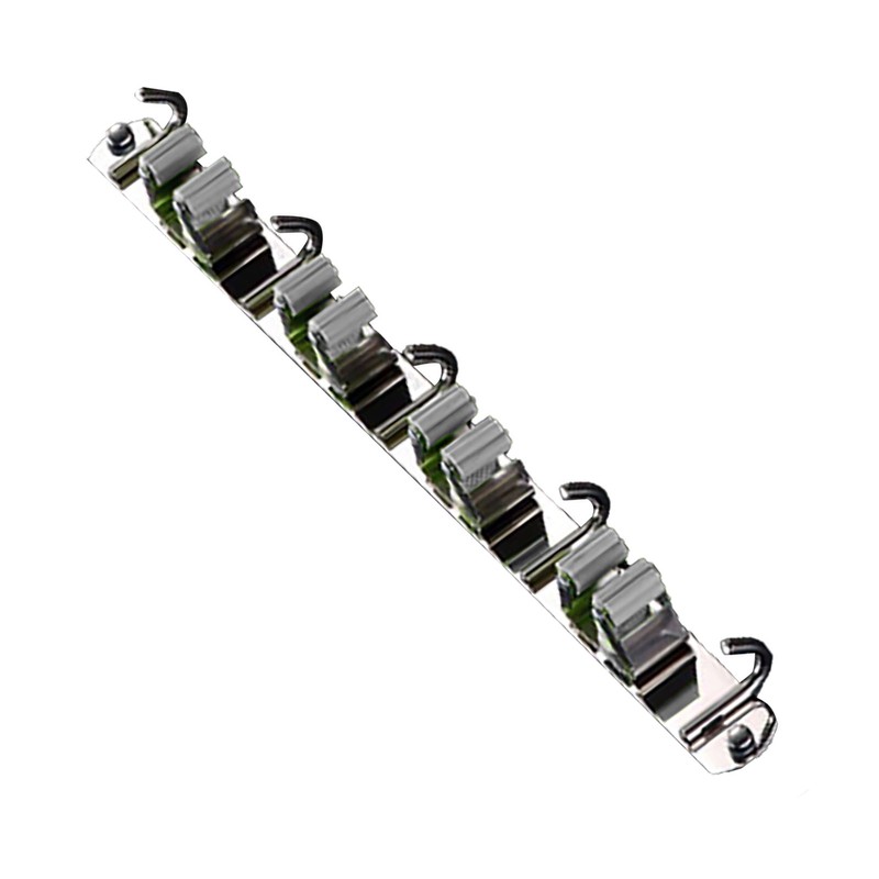 Punch Free Wall Mount Mop Broom Holder 4 Clips 5