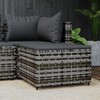SVRCK Enhance Relaxation with Gray Rattan Patio Footrest, Cushioned Comfort,