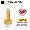 MECCANIXITY 5 Pcs M5x16mm Flat Head Knurled Thumb Screws, Solid