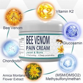 Bee Venom Pain,Bone Healing Cream, Advanced Bee Venom Gel Joint and Bone Therapy,New Zealand Bee Venom Joint and Bone Therapy Cream, Bee Venom Ultra Strength Pain Relief Cream（2PC）