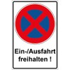 Sign "Einfahrt/Ausfahrt freihalten" Aluminium / Dibond 200 x 300 mm
