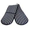 A & B TRADERS Butcher Stripe Double Oven Gloves, Quilted