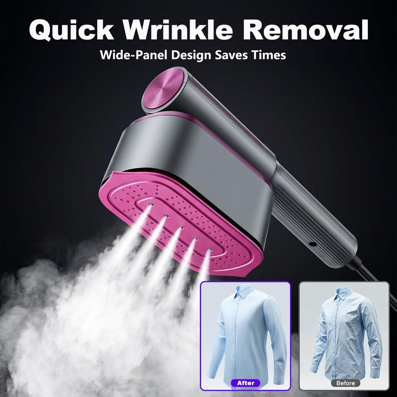 EFOBO Steamer for Clothes, 2 in 1 Travel Iron Steamer,