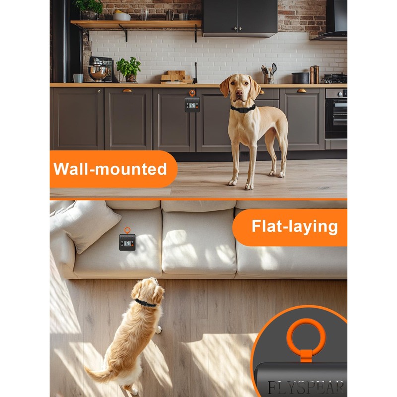 FLYSPEAR Wireless Pet Barrier - Rechargeable Indoor Barrier with 6