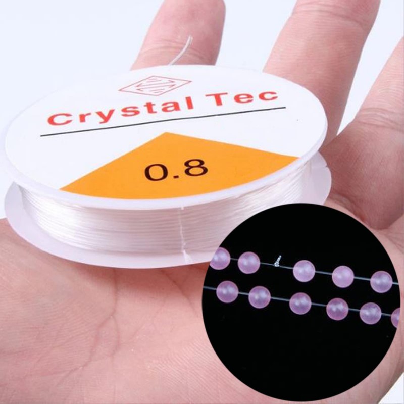 Clear Stretch Elastic 0.8mm 8 metres Elastic Beaded String for