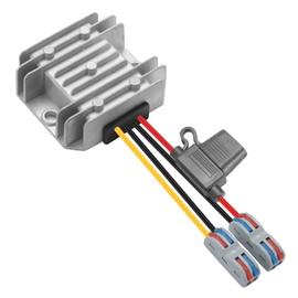 DC/DC Buck 15-35V to 12V Power Supply, Voltage Converter with Fuse to 24V to 12V10A 120W MAX Power Transformer Waterproof Step Down Module for Automotive, LED Lights, Boat Dock, Instruments