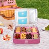 WETRBWEH Snack Box Container with Insulated Cooler Bag, Divided Serving