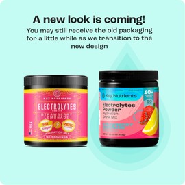 KEY NUTRIENTS Electrolytes Powder No Sugar - Juicy Strawberry Lemonade Electrolyte Powder - Hydration Powder - No Calories, Gluten Free Keto Electrolytes Powder - 90 Servings - Made in USA