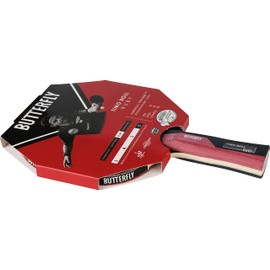 Butterfly Timo Boll Ruby Table Tennis Bat, ITTF Certified Pan Asia Rubber for Competition with 1.8 mm Sponge, for Ambitious Club Players