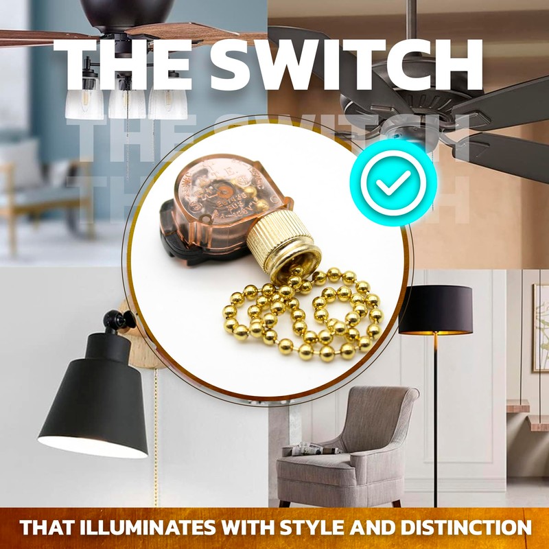 DOJA Barcelona Light Switch with Chain, Pack of 2, 250