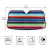 xigua Mexican Serape Blanket Stripes Car Windshield Sun Shade Automotive