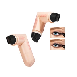 2pcs Eyeliner Stamp Wing Cat Eye Liner Stamp, Schwarzer Flüssiger Eyeliner Lang Anhaltender Wasserfester Geflügelter Eyeliner Stempel Für Frauen Augen Makeup (Schwarz+braun)