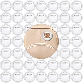 50pcs Clear Button Pins, ZODKSNO 25mm Transparent Acrylic Button Badges Round Pin Badges for DIY Crafts