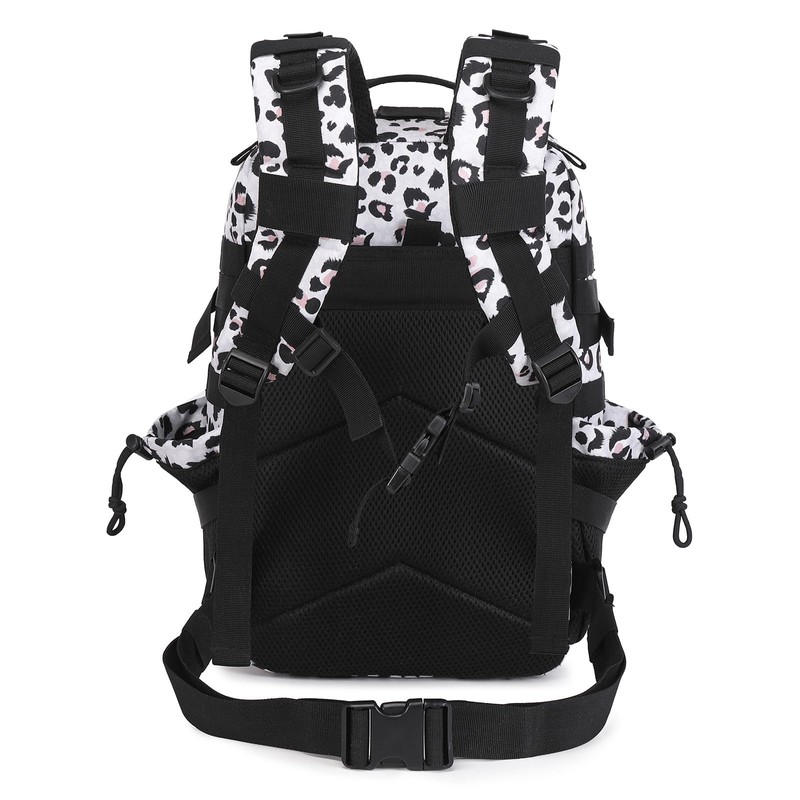 Delgeo Military Backpack, 25L Leopard Print
