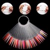 300 Pcs Nail Swatch Sticks with Ring, Stiletto Nail Polish