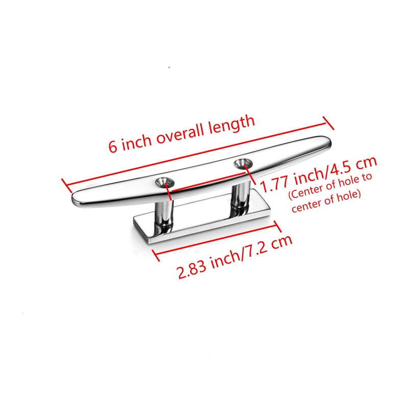 GANGUOLA Boat Cleat 6 Inch Open Base 2 Pcs, Dock
