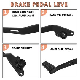WORLDMOTOP Motorcycle Brake Pedal Foot Lever Replacement for Kawasaki ZX4R ZX-4R ZX-4RR ZX4RR 2023 2024 Brake Lever Pedal