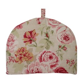 Genevieve Old Rose Vintage Pink Sage Green Cream Beige Floral Tea Cosy