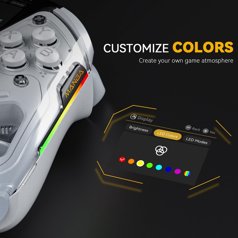 MANBA ManbaOne Interactive Screen Wireless Gaming Controller for PC/Switch/iOS/Android,Hall Effect