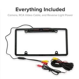 Master Tailgaters Metal License Plate Frame Backup / Front 170° Camera with 8 IR LEDs, Waterproof