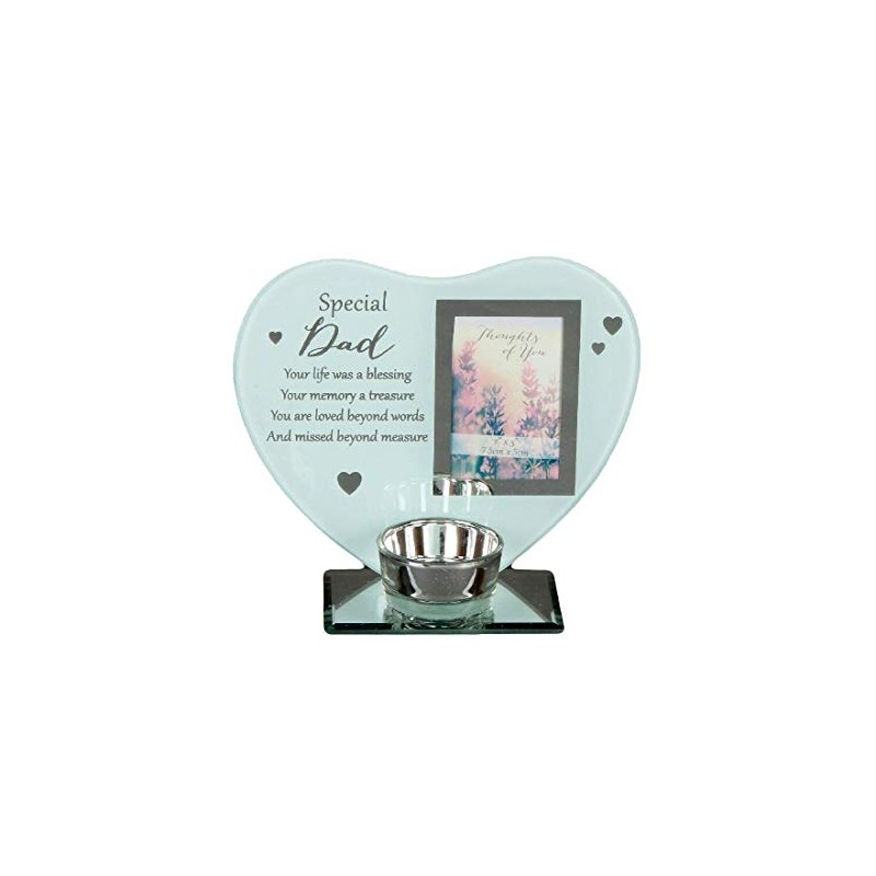 Special Remembrance Memorial Dad Tea Light Holder, one size,White
