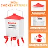 ZenxyHoC 3.6 Gal Chicken Feeder and Waterer Set with Anti-Roost
