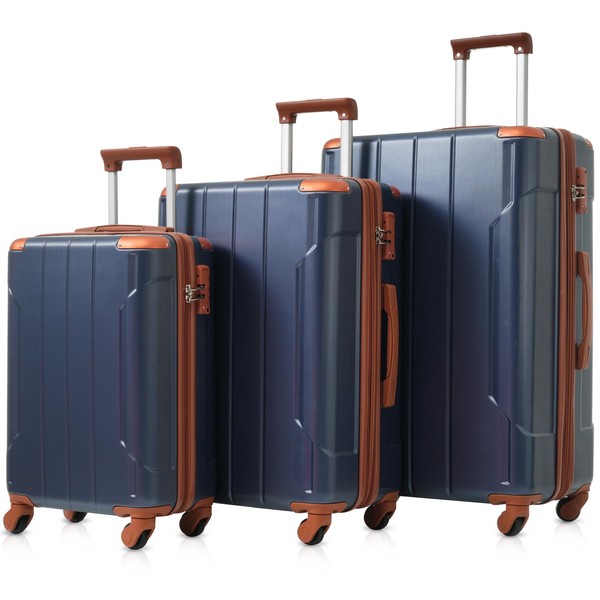 Udorich Hardshell Luggage Set for Stress-Free Travel, Lightweight 3-Piece Spinner