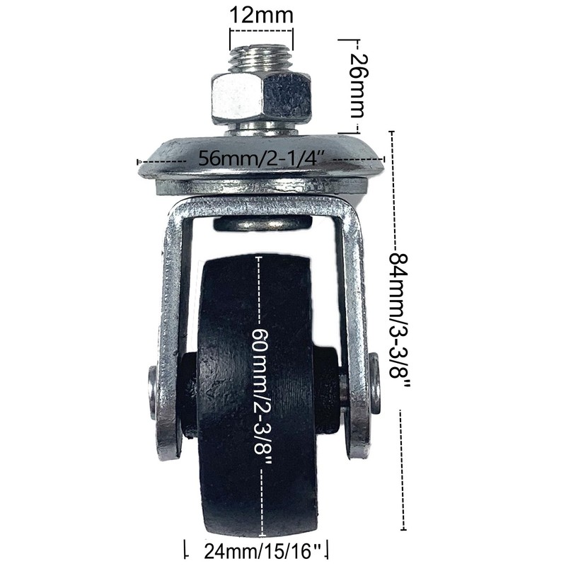 Racing Jack Caster Wheel for 3 Ton Floor Jack, 12mm