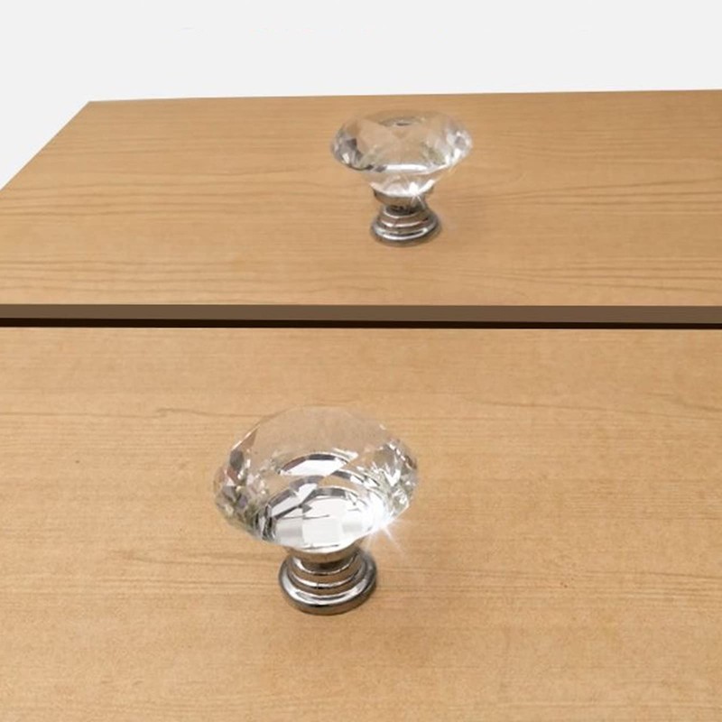 Yesmin Crystal Door Knobs,2 Pcs 40MM Crystal Drawer Carbinet Door