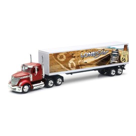 1:43 Scale International Lonestar Truck with Dry Van Trailer - Diecast Model Collectible
